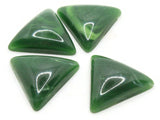 4 23mm Green Triangle Cabochons Vintage Lucite Plastic Cabochon Mosaic Supplies Jewelry Making Smileyboy