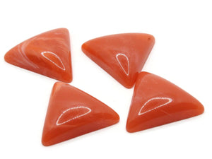 4 23mm Red Triangle Cabochons Vintage Lucite Plastic Cabochon Mosaic Supplies Jewelry Making Smileyboy