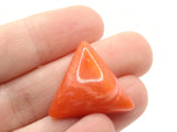 4 23mm Red Triangle Cabochons Vintage Lucite Plastic Cabochon Mosaic Supplies Jewelry Making Smileyboy