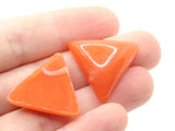 4 23mm Red Triangle Cabochons Vintage Lucite Plastic Cabochon Mosaic Supplies Jewelry Making Smileyboy