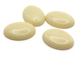 4 25mm x 18mm Ivory Swirling Oval Cabochons Vintage Japanese Lucite Cabochons Loose Plastic Tiles Jewelry Making