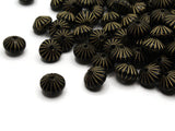 95 10mm Black Rondelle Plastic Beads with Gold Stripes Loose Beads to String Jewelry Making Black and Gold Acrylic Beads