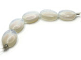 5 20mm Opalite Quartz Glass Beads Flat Oval Beads Jewelry Making Beading Supplies Loose Beads to String