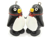 2 37mm Black and White Penguin Charms Resin Charms Bird Animal Pendants Miniature Cute Charms Jewelry Making Beading Supplies kitsch charms