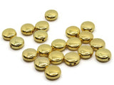 20 9mm Flat Round Gold Coin Beads CCB Plastic Beads Jewelry Making Beading Supplies New Old Stock Focal Beads Smileyboy