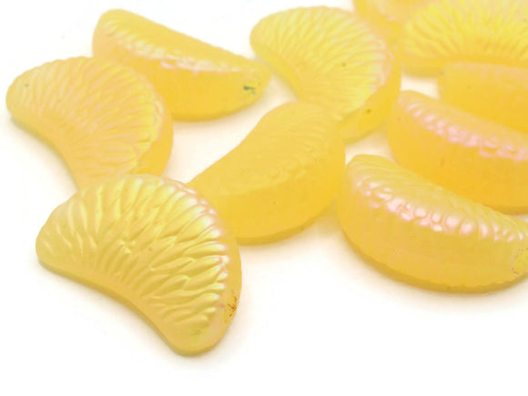 10 34mm Orange Slice Charms Resin Charms Sparkle Charms Yellow Charms Citrus Fruit Charm Large Charms Lightweight Charms Plastic Pendants