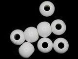 8 22mm White Large Hole Plastic Beads Jewelry Making Beading Supplies Round White Beads Macrame Beads Hair Beads Loose Beads