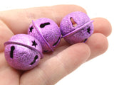 6 24mm Purple Jingle Bells Christmas Sleigh Bell Charms Beads Jewelry Making Beading Supplies Craft Supplies Smileyboy