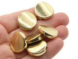 6 19mm Flat Round Beads Coin Beads Vintage Gold Plated Plastic Jewelry Making Beading Supplies New Old Stock Focal Beads Smileyboy