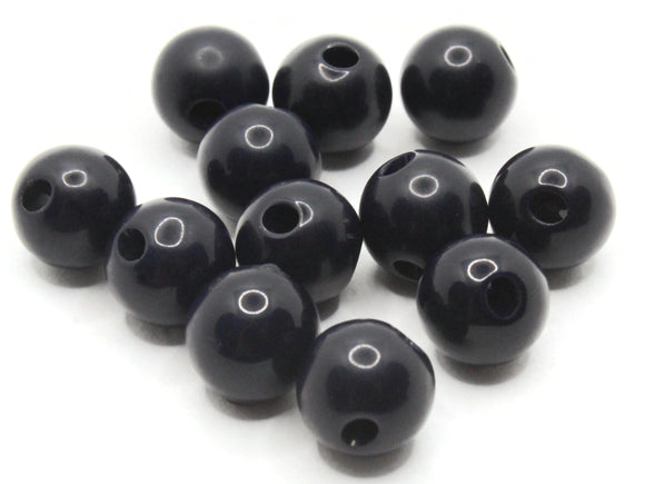 12 9mm 3/8 Inch Black Ball Buttons Opaque Lucite Round Buttons Vintage Lucite Buttons Jewelry Making Beading Supplies Sewing Supplies