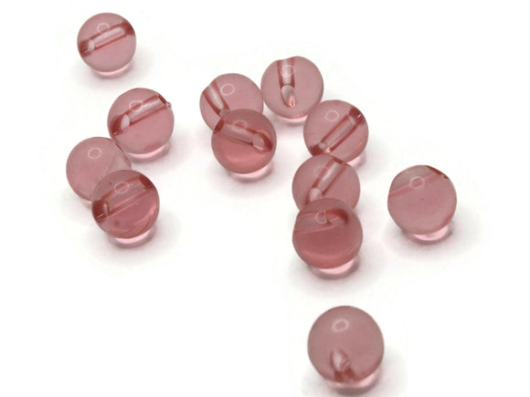 12 9mm 3/8 Inch Pink Ball Buttons Clear Lucite Round Buttons Vintage Lucite Buttons Jewelry Making Beading Supplies Sewing Supplies