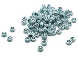 100 7mm Blue Heart, Star, Flower and Moon Mixed Beads Small Plastic Beads Acrylic Flat Round Beads Jewelry Making Beading Supplies