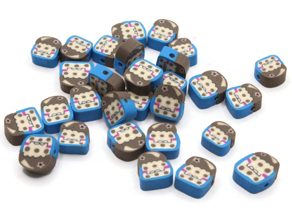 20 Cupcake Beads Cute Beads Cupcakes with Sprinkles and a Cherry Food Beads Dessert Beads Polymer Clay Beads Jewelry Making Beading Supply