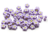 50 11mm Purple and Yellow Flower Beads Plastic Beads Acrylic Plant Beads to String Jewelry Making Beading Supplies Two Tone Daisy Beads