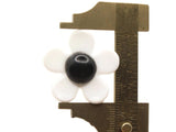 8 27mm Flower Beads White and Black Daisy Plant Beads Large Plastic Beads Acrylic Beads to String Jewelry Making Beading Supplies