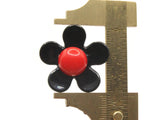 8 27mm Flower Beads Black and Red Daisy Plant Beads Large Plastic Beads Acrylic Beads to String Jewelry Making Beading Supplies