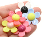 8 27mm Flower Beads Mixed Color Daisy Plant Beads Large Plastic Beads Acrylic Beads to String Jewelry Making Beading Supplies