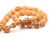 30 13mm Orange Synthetic Turquoise Skull Beads Gemstone Beads Stone Dyed Beads Jewelry Making Beading Supplies