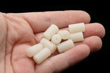 18 14mm Beige Vintage Plastic Tube Beads Jewelry Making Beading Supplies Loose Beads To String
