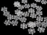 50 13mm Clear Snowflake Beads Flat Snowflakes Plastic Beads Jewelry Making Beading Supplies Loose Snow Beads Smileyboy