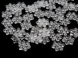 50 13mm Clear Snowflake Beads Flat Snowflakes Plastic Beads Jewelry Making Beading Supplies Loose Snow Beads Smileyboy