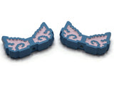 2 34mm Wing Beads Blue and Pink Pixelated Beads Large Plastic Beads Acrylic Beads to String Jewelry Making Beading Supplies