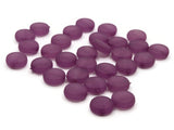 30 9mm Flat Round Coin Beads Frosted Purple Lucite Plastic Beads Jewelry Making Beading Supplies