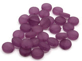 30 9mm Flat Round Coin Beads Frosted Purple Lucite Plastic Beads Jewelry Making Beading Supplies