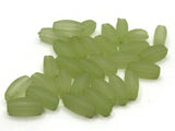 30 12mm Rectangle Tube Beads Frosted Chartreuse Yellow Green Lucite Plastic Beads Jewelry Making Beading Supplies
