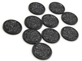 10 20mm Vintage Black Two Hole Flat Round Beads Plastic Beads Coin Beads Jewelry Making Beading Supplies Loose Beads