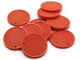 10 20mm Vintage Red Two Hole Flat Round Beads Plastic Beads Coin Beads Jewelry Making Beading Supplies Loose Beads