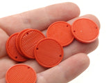 10 20mm Vintage Red Two Hole Flat Round Beads Plastic Beads Coin Beads Jewelry Making Beading Supplies Loose Beads