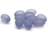 10 18mm Oval Beads Frosted Sky Blue Lucite Plastic Beads Jewelry Making Beading Supplies