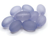 10 18mm Oval Beads Frosted Sky Blue Lucite Plastic Beads Jewelry Making Beading Supplies
