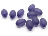 10 18mm Oval Beads Frosted Dark Blue Lucite Plastic Beads Jewelry Making Beading Supplies