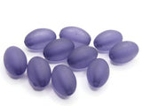 10 18mm Oval Beads Frosted Dark Blue Lucite Plastic Beads Jewelry Making Beading Supplies