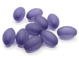 10 18mm Oval Beads Frosted Dark Blue Lucite Plastic Beads Jewelry Making Beading Supplies