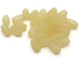 30 13mm Barrel Tube Beads Frosted Yellow Lucite Plastic Beads Jewelry Making Beading Supplies