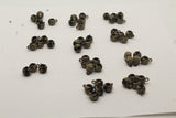 50 9mm Black Round Plastic Beads with Gold Flower Pattern Loose Large Hole Beads with Loop Beads to String Jewelry Making Beading Supplies