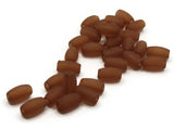 30 13mm Barrel Tube Beads Frosted Brown Lucite Plastic Beads Jewelry Making Beading Supplies