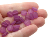 30 9mm Flat Round Coin Beads Frosted Purple Lucite Plastic Beads Jewelry Making Beading Supplies