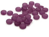 30 9mm Flat Round Coin Beads Frosted Purple Lucite Plastic Beads Jewelry Making Beading Supplies