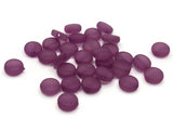 30 9mm Flat Round Coin Beads Frosted Purple Lucite Plastic Beads Jewelry Making Beading Supplies