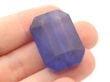 4 29mm Frosted Blue Beads Vintage Lucite Gems Rectangle Jewel Beads Lucite Plastic Beads to String Jewelry Making Beading Supplies