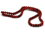 74 5.5mm Round Red Beads Vintage Lucite Beads Beading Supplies Stone Look Ball Beads Loose Plastic Beads to String
