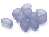 10 18mm Oval Beads Frosted Sky Blue Lucite Plastic Beads Jewelry Making Beading Supplies