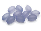 10 18mm Oval Beads Frosted Sky Blue Lucite Plastic Beads Jewelry Making Beading Supplies