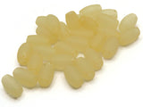 30 13mm Barrel Tube Beads Frosted Yellow Lucite Plastic Beads Jewelry Making Beading Supplies