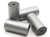 4 38mm Gray Silvery Metallic Vintage Lucite Plastic Tube Beads Industrial Jewelry Making Beading Supplies Loose Beads to String