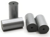 4 38mm Gray Silvery Metallic Vintage Lucite Plastic Tube Beads Industrial Jewelry Making Beading Supplies Loose Beads to String